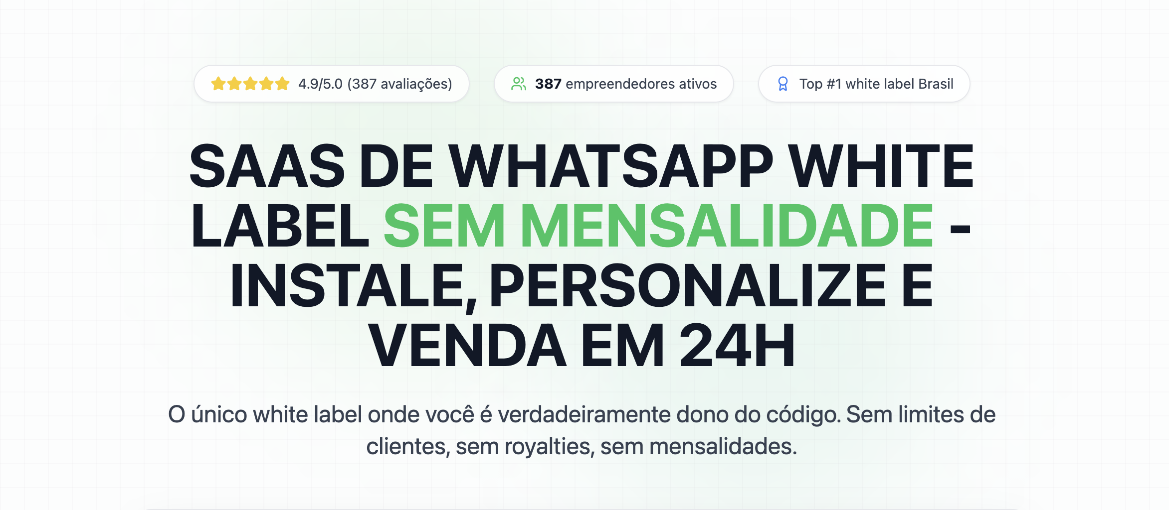 SAAS de WhatsApp White Label Sem Mensalidade - Instale, Personalize e ...